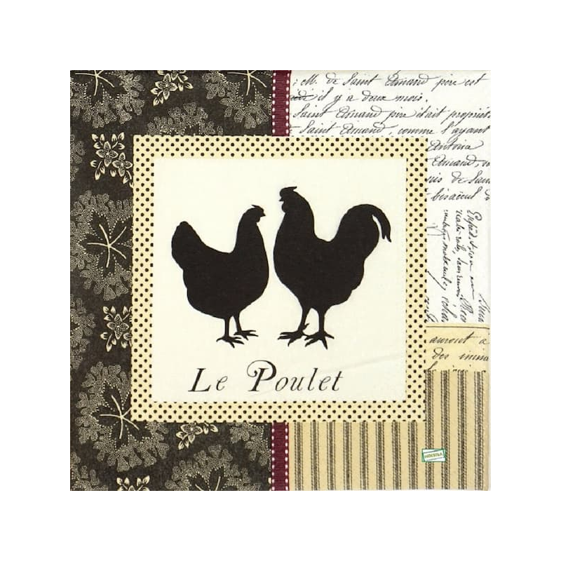 1serviette papier Poulets-14