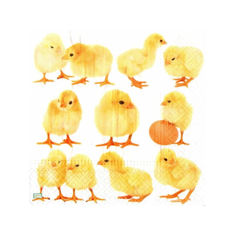 1serviette papier Poussins-19