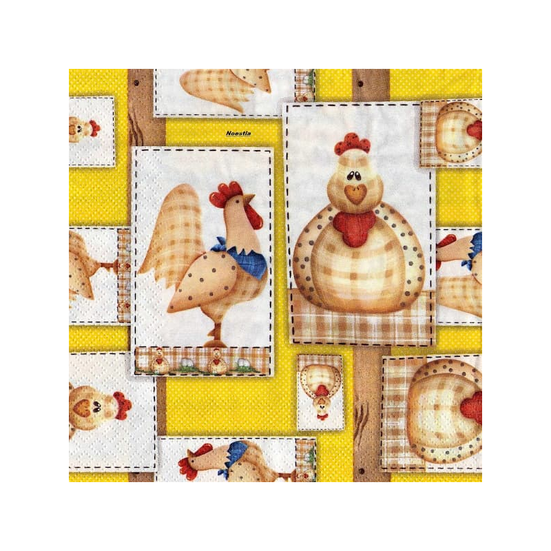1serviette papier Poulets-33