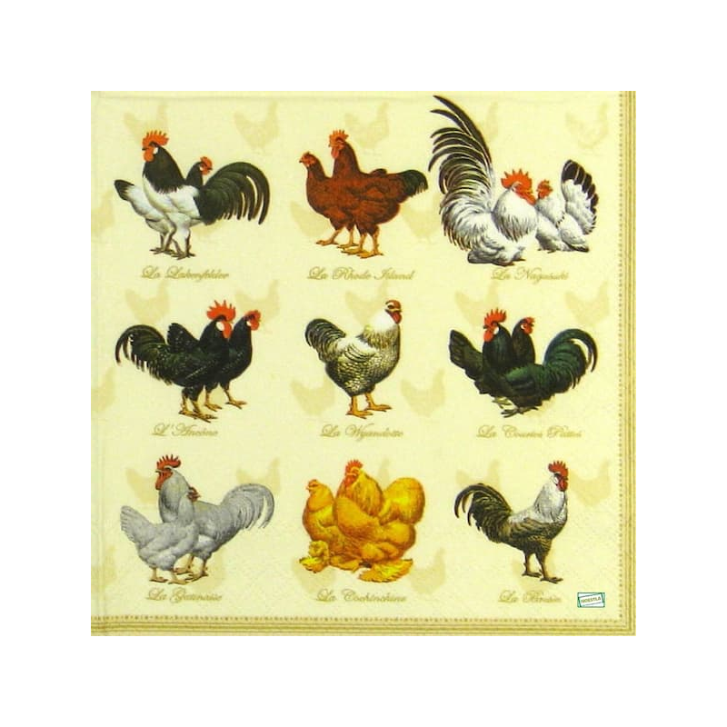 1serviette papier Poulets-35