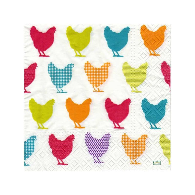 1serviette papier Poulets-37