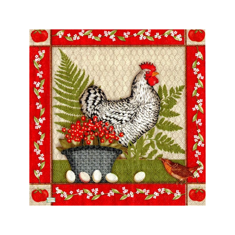 1serviette papier Poulet-45