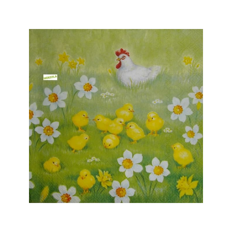 1 serviette Oiseaux Ferme -48