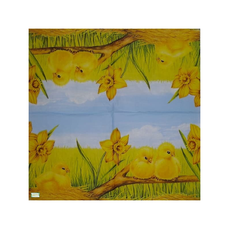 1serviette papier Poussins-56