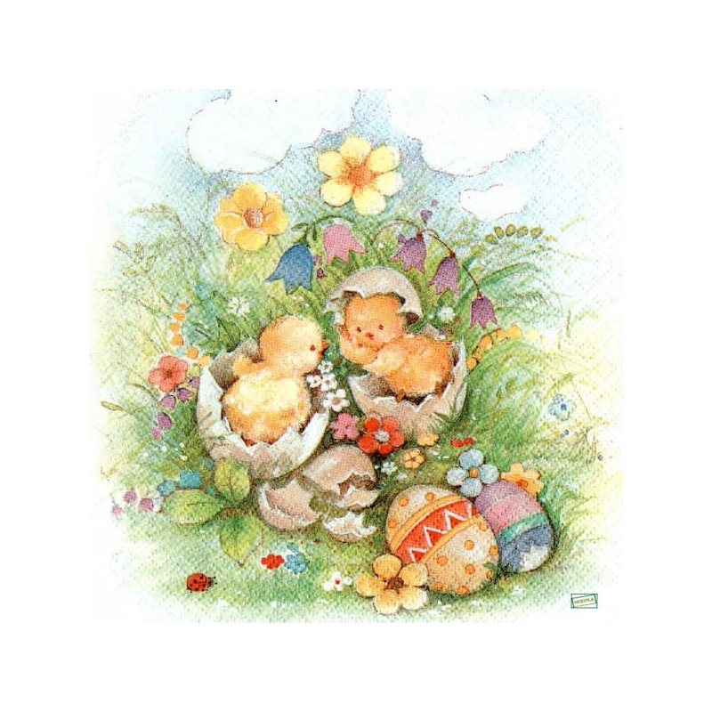 1 serviette papier Pâques-66
