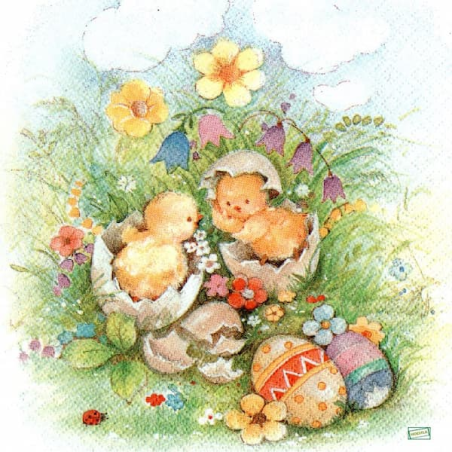 1 serviette papier Pâques-66