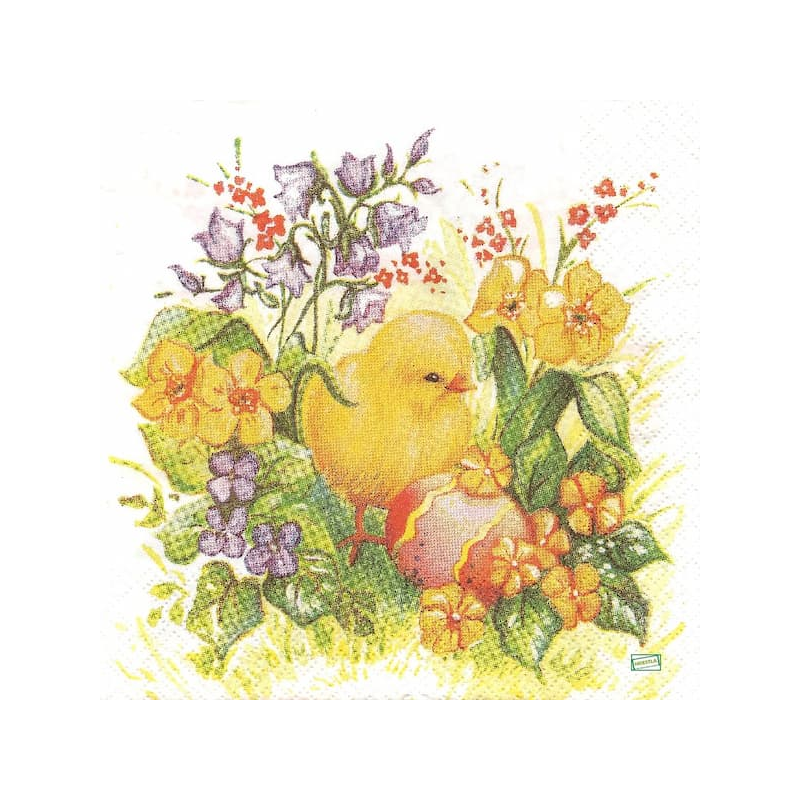 1serviette papier Poussins-70