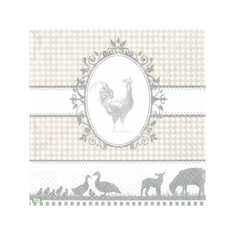 1serviette papier Poulet-91