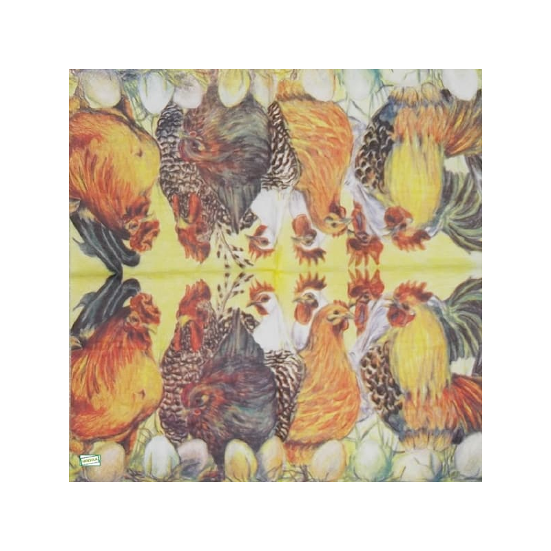 1 serviette Les Poulets -93