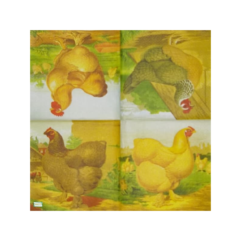 1 serviette Les Poulets -100