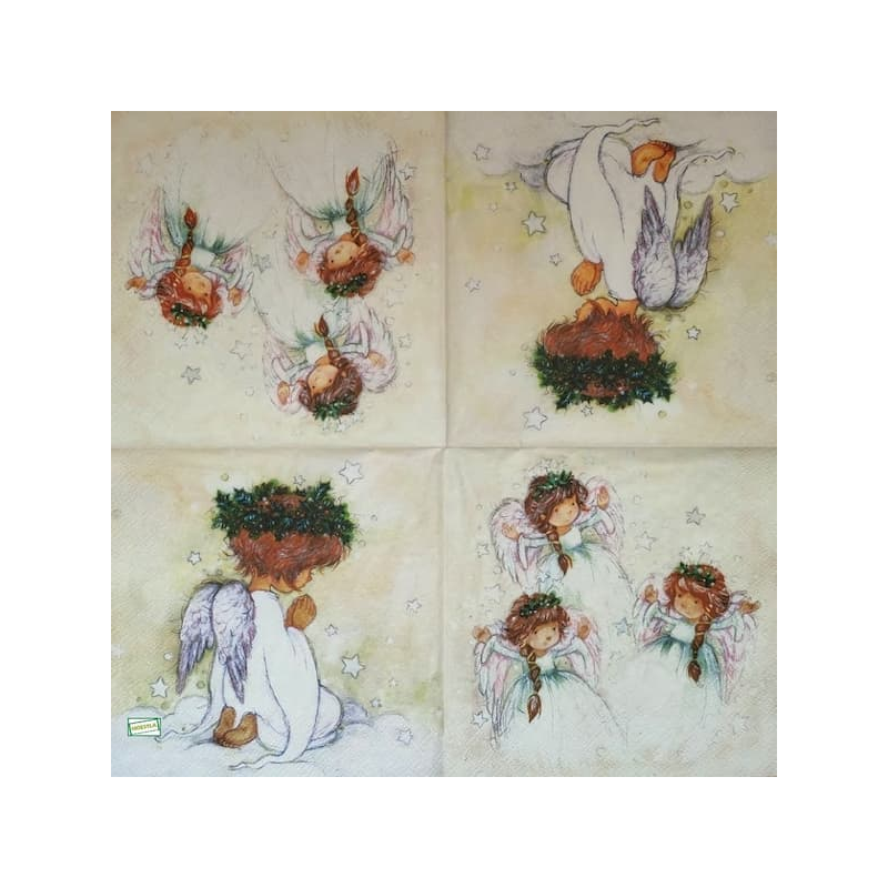 1serviette papier Anges-21