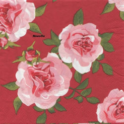 5serviettes papier Roses-45