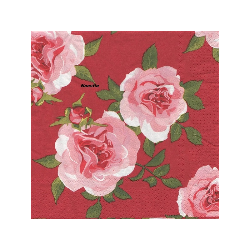 5serviettes papier Roses-45