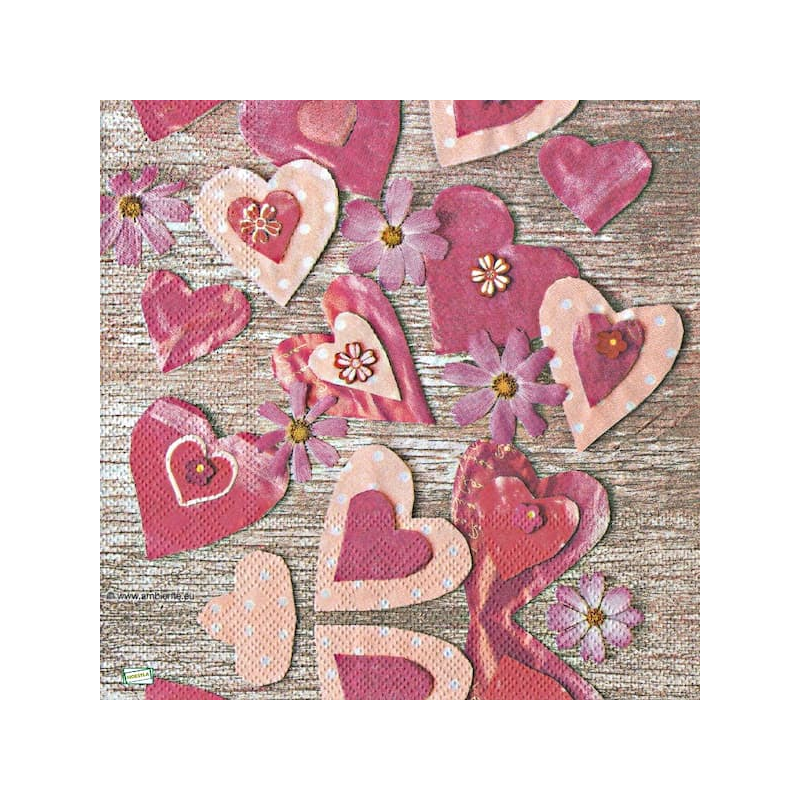 1serviette papier Coeurs-9