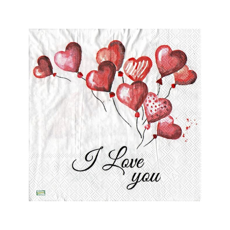 1serviette papier Coeurs-11