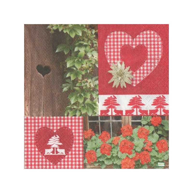 1serviette papier Coeurs-14