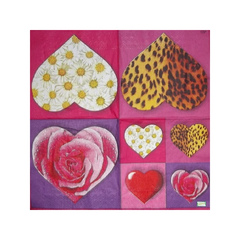1serviette papier Coeurs-23