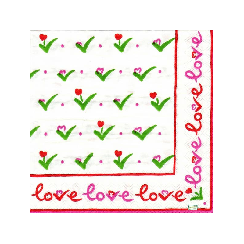 1serviette papier Coeurs-28