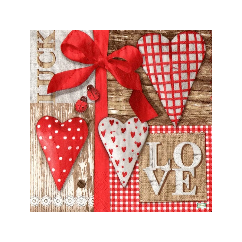 1serviette papier Coeurs -29