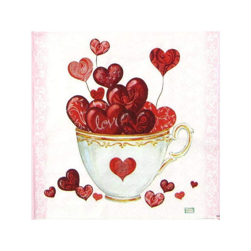 1serviette papier Coeurs-44