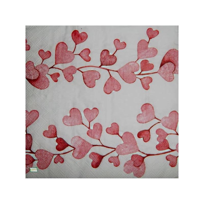 1serviette papier Coeurs-52