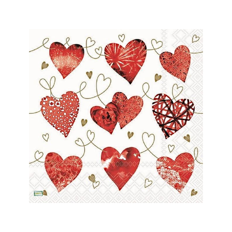 1serviette papier Coeurs-54