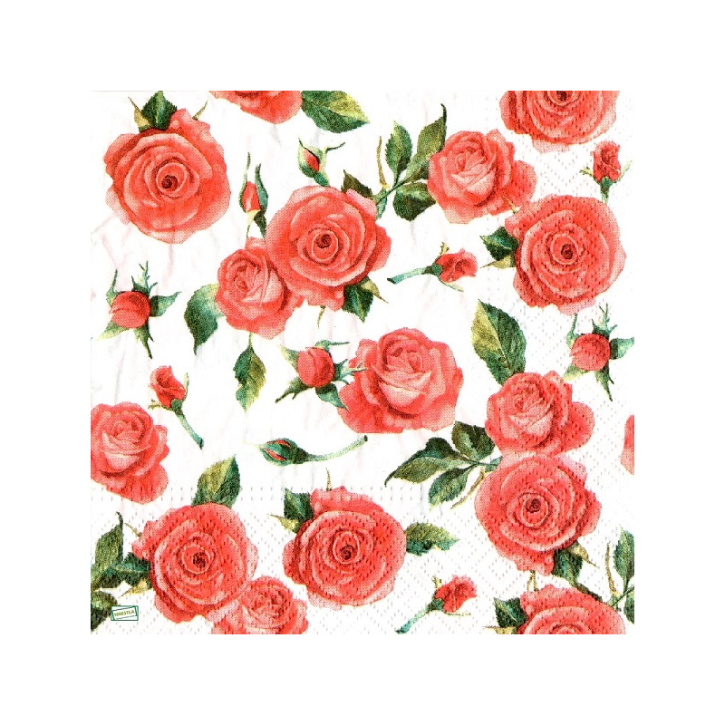 1serviette papier Les Roses-50