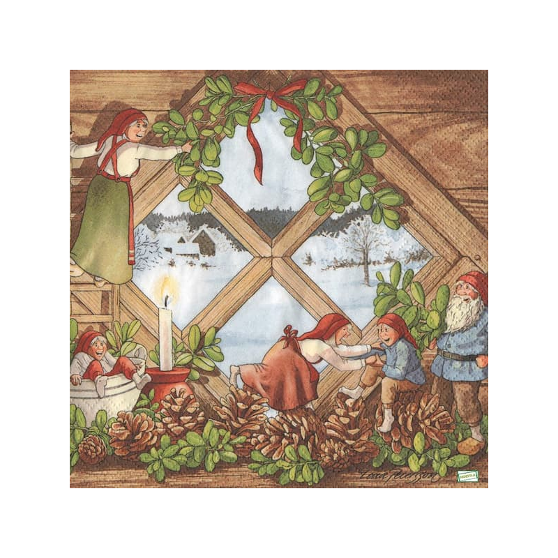 1 serviette papier Lutins -5