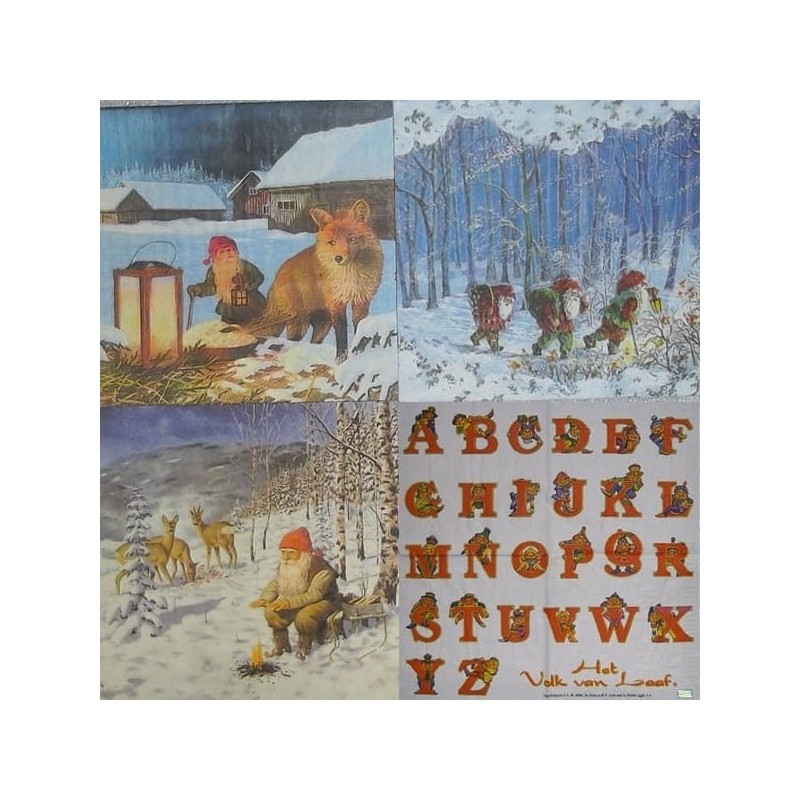 4 serviettes papier Lutins- 1