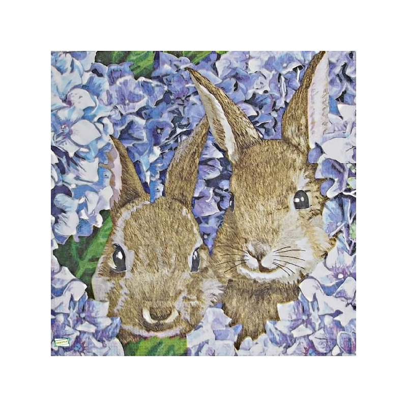 1serviette papier Lapins-19