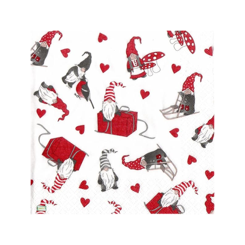 1 serviette papier Lutins-88