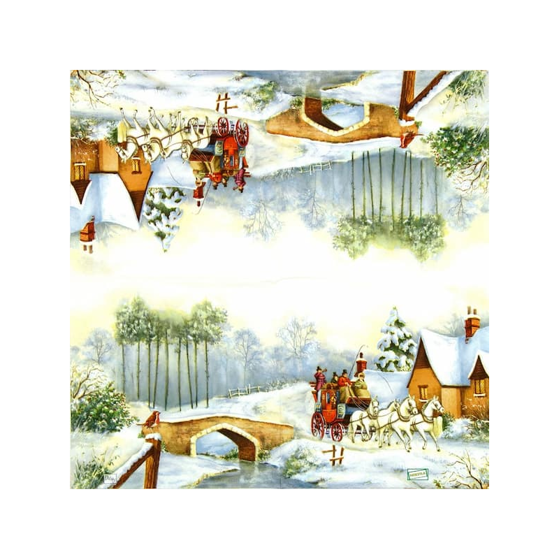 1serviette Paysage Enneigé -1