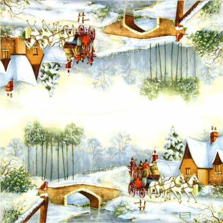 1serviette Paysage Enneigé -1