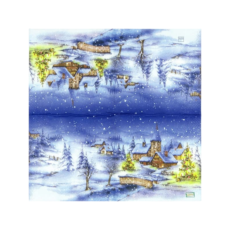 1serviette Paysage Enneigé -2