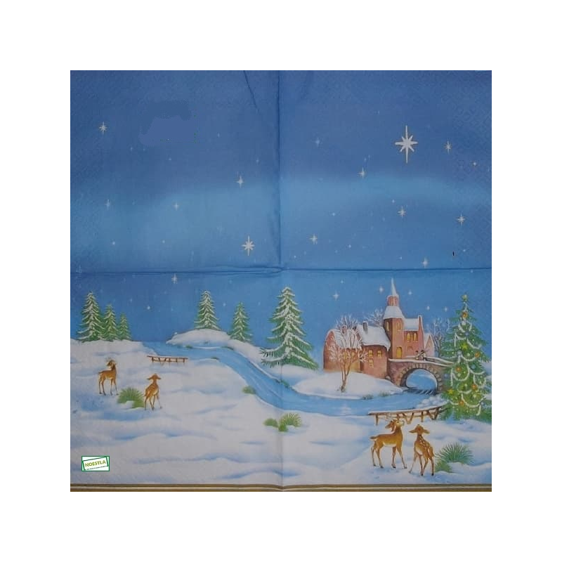 1serviette Paysage Enneigé-4