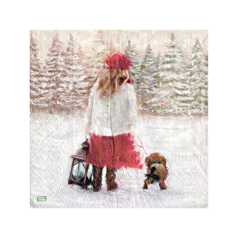 1serviette Paysage Enneigé-8