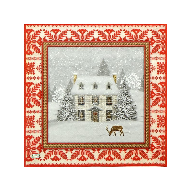 1serviette Paysage Enneigé -10