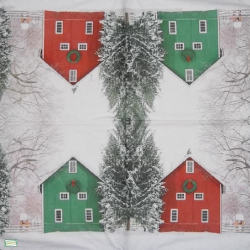 1serviette Paysage Enneigé-13