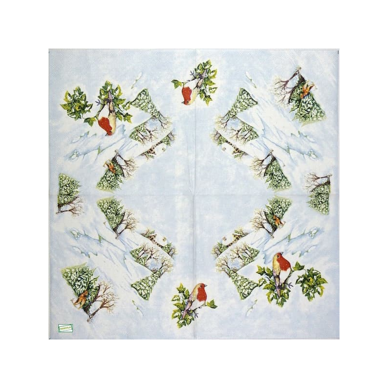 1serviette Paysage Enneigé-15