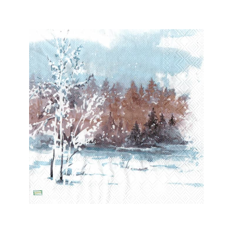 1serviette Paysage Enneigé-23