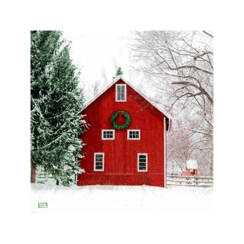 1serviette Paysage Enneigé-24