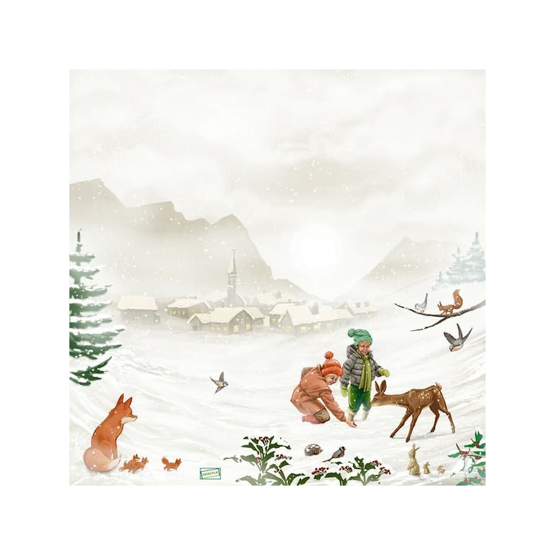 1serviette Paysage Enneigé-37