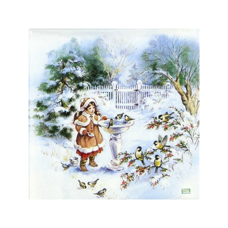 1serviette Paysage Enneigé-38