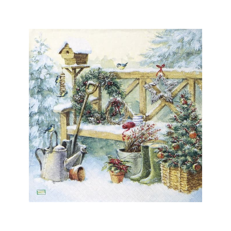 1serviette Paysage Enneigé-39