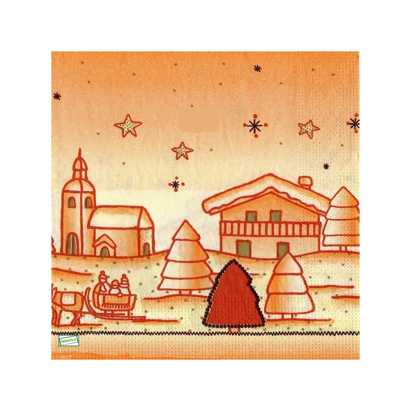 1serviette Paysage Enneigé-40