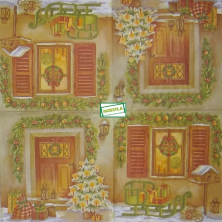 1serviette Paysage Enneigé-42