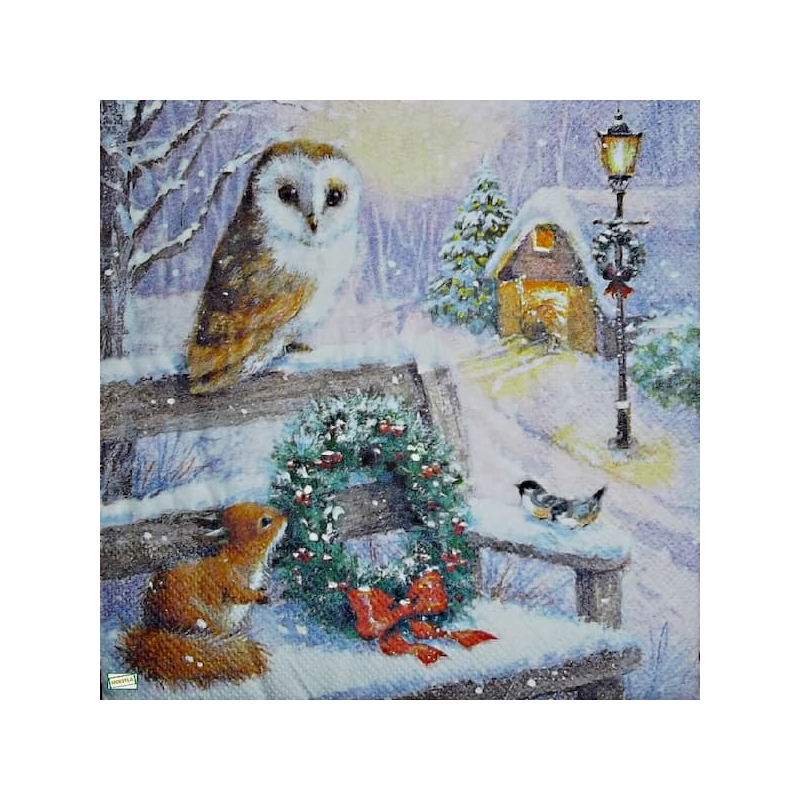 1serviette Paysage Enneigé-44