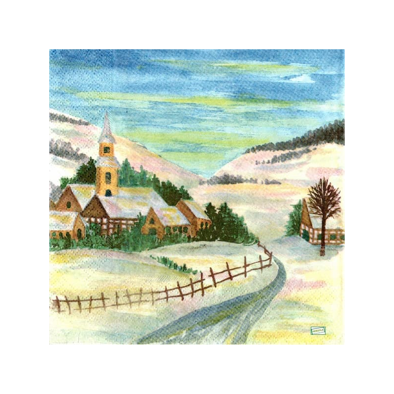 1serviette Paysage Enneigé-45