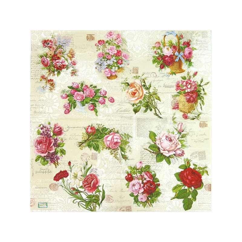 1serviette papier Les Roses-67