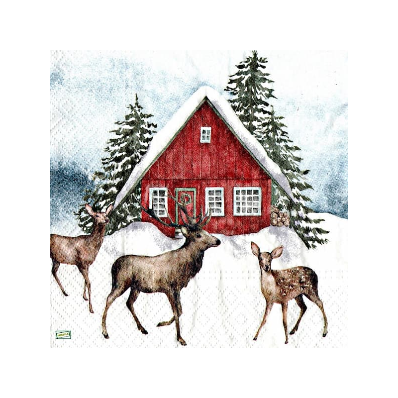 1serviette Paysage Enneigé-47